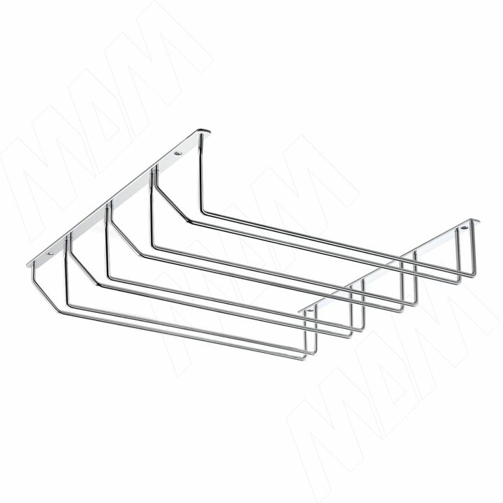 Секция из 4-х бокалодержателей, крепл. на саморезы, хром