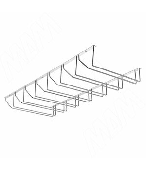 Секция из 7-ми бокалодержателей, крепл. на саморезы, хром