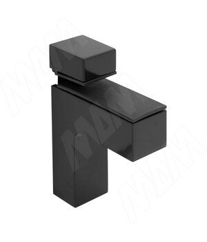 КВАДРО Менсолодержатель 24х66 мм для деревянных и стеклянных полок 4 - 40 мм, черный