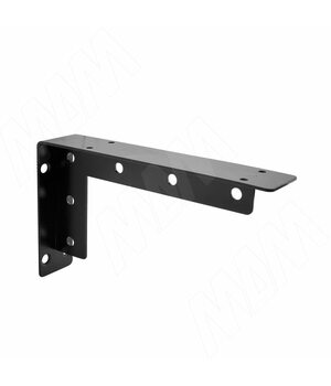 Менсолодержатель для деревянных полок L-200 мм, черный матовый