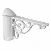 VENICE Менсолодержатель для деревянных и стеклянных полок 4 - 40 мм, L-125 мм, белый матовый