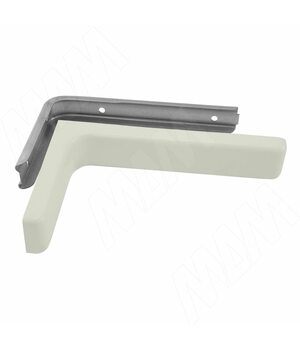 CORNER Менсолодержатель для деревянных полок с декоративной накладкой L-240 мм, белый (2 шт.)