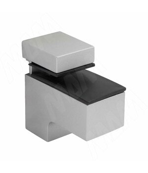 КВАДРО МИНИ Менсолодержатель 24х51 мм для деревянных и стеклянных полок 4 - 20 мм, хром матовый