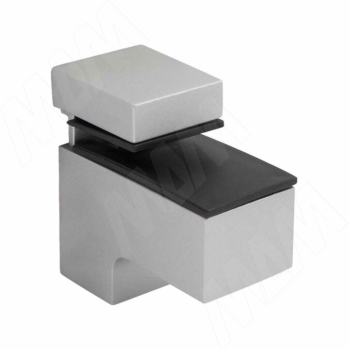 КВАДРО МИНИ Менсолодержатель 24х51 мм для деревянных и стеклянных полок 4 - 20 мм, хром матовый