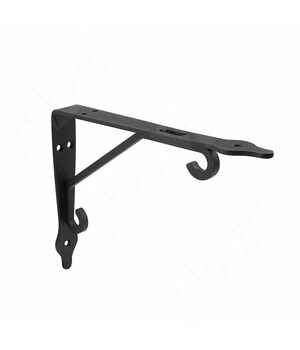 MARSEILLES Менсолодержатель для деревянных полок L-200 мм, черный матовый
