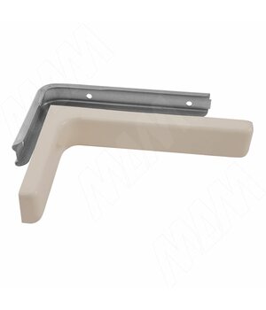 CORNER Менсолодержатель для деревянных полок с декоративной накладкой L-180 мм, бежевый (2 шт.)