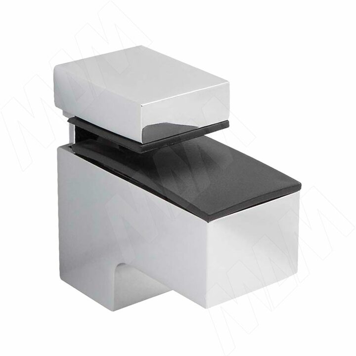 КВАДРО МИНИ Менсолодержатель 24х51 мм для деревянных и стеклянных полок 4 - 20 мм, хром