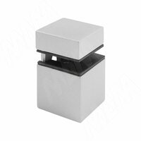 КВАДРО Менсолодержатель 30х30 мм для деревянных и стеклянных полок 4 - 16 мм, хром матовый