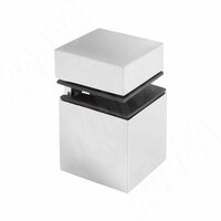 КВАДРО Менсолодержатель 30х30 мм для деревянных и стеклянных полок 4 - 16 мм, хром