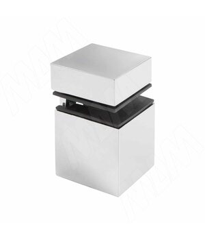 КВАДРО Менсолодержатель 30х30 мм для деревянных и стеклянных полок 4 - 16 мм, хром