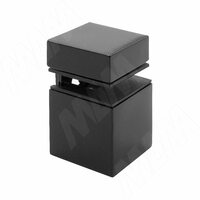 КВАДРО Менсолодержатель 30х30 мм для деревянных и стеклянных полок 4 - 16 мм, черный