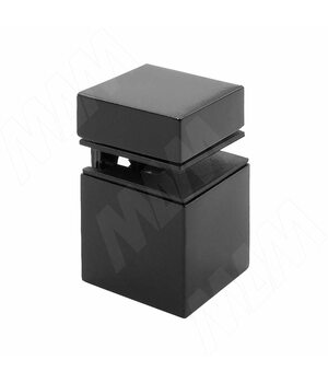 КВАДРО Менсолодержатель 30х30 мм для деревянных и стеклянных полок 4 - 16 мм, черный