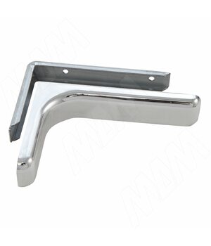 CORNER Менсолодержатель для деревянных полок с декоративной накладкой L-240 мм, хром (2 шт.)