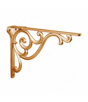 ROME Менсолодержатель для деревянных полок L-200 мм, золото матовое Милан