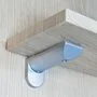 KAIMAN Менсолодержатель для деревянных и стеклянных полок 7 - 41 мм, хром матовый (2 шт.)