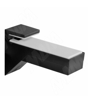 KALABRONE Менсолодержатель для деревянных и стеклянных полок 8 - 30 мм, черный матовый (2 шт.)