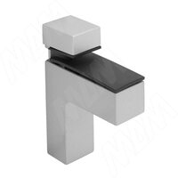 КВАДРО Менсолодержатель 24х66 мм для деревянных и стеклянных полок 4 - 40 мм, хром матовый