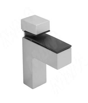 КВАДРО Менсолодержатель 24х66 мм для деревянных и стеклянных полок 4 - 40 мм, хром матовый