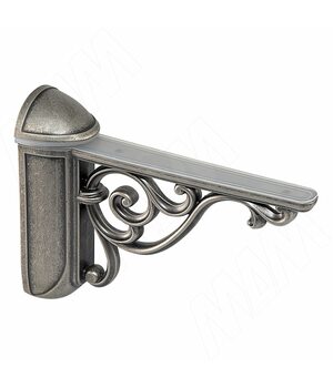 VENICE Менсолодержатель для деревянных и стеклянных полок 4 - 40 мм, L-125 мм, серебро состаренное