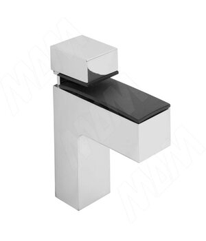 КВАДРО Менсолодержатель 24х66 мм для деревянных и стеклянных полок 4 - 40 мм, хром