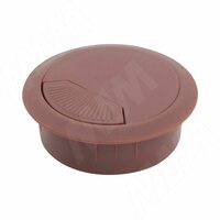 Заглушка кабель-канала, пластиковая, круглая, d=60 мм, светло-коричневая