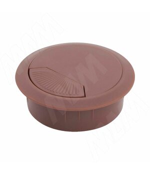 Заглушка кабель-канала, пластиковая, круглая, d=60 мм, светло-коричневая
