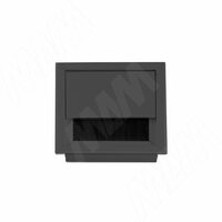 Заглушка кабель-канала, алюминиевая, черная, 80х80 мм