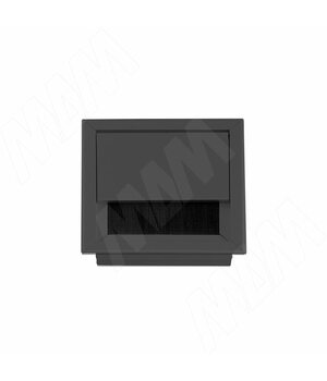 Заглушка кабель-канала, алюминиевая, черная, 80х80 мм