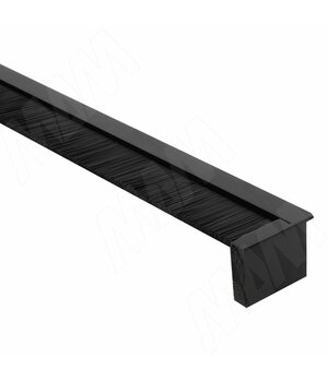 EXIT Заглушка кабель-канала для навесных коробов, 400х35 мм, черный