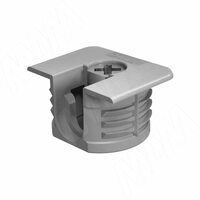 Эксцентрик усиленный в квадратном пластиковом корпусе 16 мм, с бортиком, серый