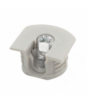 Эксцентрик усиленный в пластиковом корпусе 16 мм с бортиком, серый