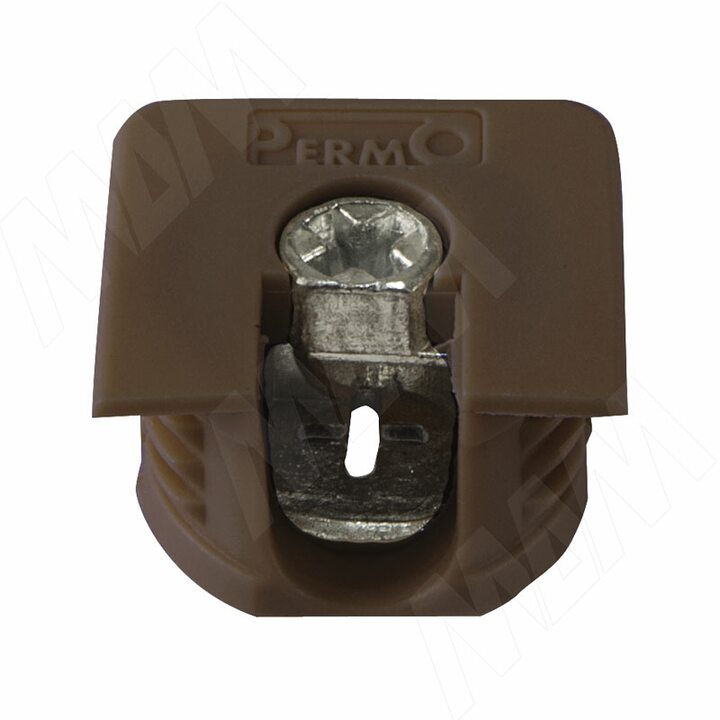 Эксцентрик усиленный в квадратном пластиковом корпусе 16 мм, коричневый