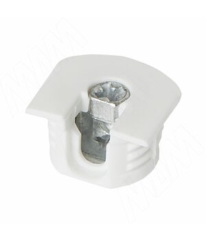 Эксцентрик усиленный в пластиковом корпусе 16 мм с бортиком, белый