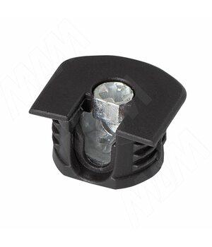 Эксцентрик усиленный в пластиковом корпусе 16 мм с бортиком, черный