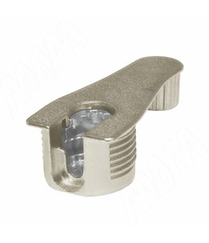 Эксцентрик усиленный в металлическом корпусе с дополнительной футоркой 16 мм с бортиком, никель