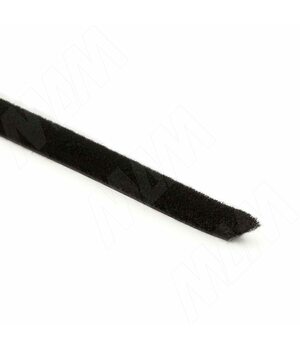 INTEGRO Щеточный уплотнитель, черный, 6 мм