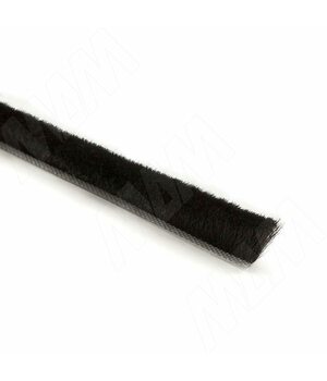 INTEGRO Щеточный уплотнитель, черный, 12 мм