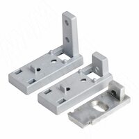 KALI угловое соединение с креплением к стене профиля В, серебро