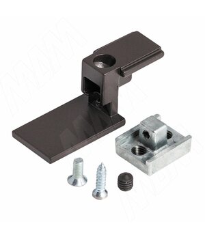 KALI коннектор для крепления профиля Т с профилями D с заглушкой, бронза