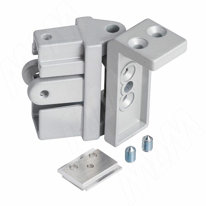 KALI коннектор для крепления профиля Е с профилем В, с изменением угла, серебро