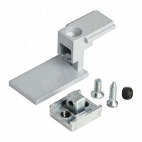 KALI коннектор для крепления профиля Т с профилями D с заглушкой, серебро