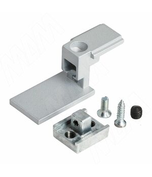 KALI коннектор для крепления профиля Т с профилями D с заглушкой, серебро