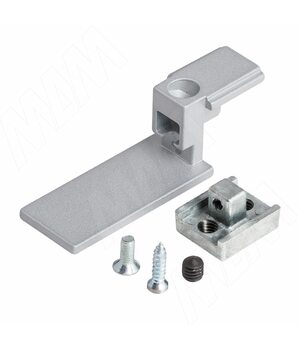 KALI коннектор для крепления профиля Т с профилями В с заглушкой, серебро