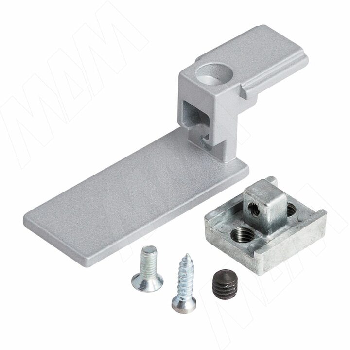 KALI коннектор для крепления профиля Т с профилями В с заглушкой, серебро