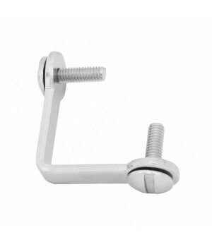 Соединитель для стекла двойной (90 град), комплект, хром