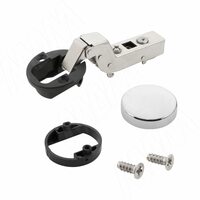 HARMONY петля с амортизатором вкладная (90/105), для стекла 4-6 мм, стандартная, заглушка хром