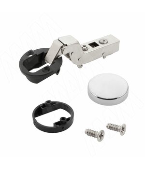 HARMONY петля с амортизатором вкладная (90/105), для стекла 4-6 мм, стандартная, заглушка хром