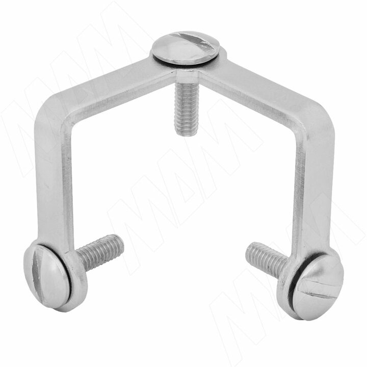 Соединитель для стекла тройной, комплект, хром