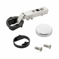 HARMONY петля с амортизатором накладная (90/105), для стекла 4-6 мм, стандартная, заглушка хром