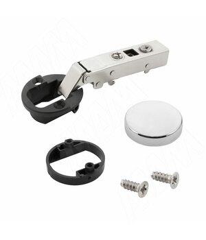 HARMONY петля с амортизатором накладная (90/105), для стекла 4-6 мм, стандартная, заглушка хром